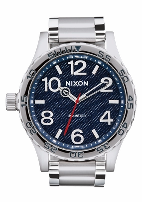 51-30 - Silver / Denim stainless-steel watches stainless steel watch bands stainless steel watches cheap