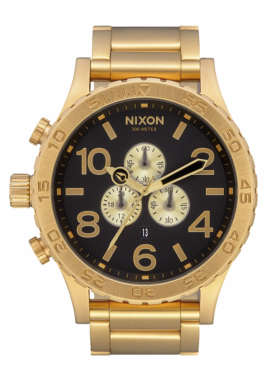 51-30 Chrono - All Gold / Black stainless-steel watches stainless steel watch bands stainless steel watches cheap