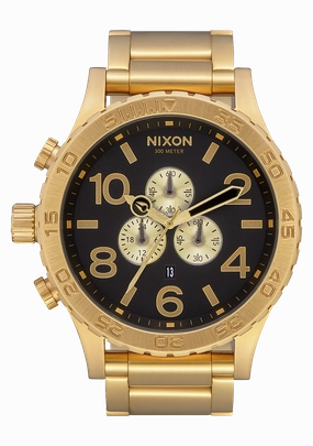 51-30 Chrono - All Gold / Black stainless-steel watches stainless steel watch bands stainless steel watches cheap
