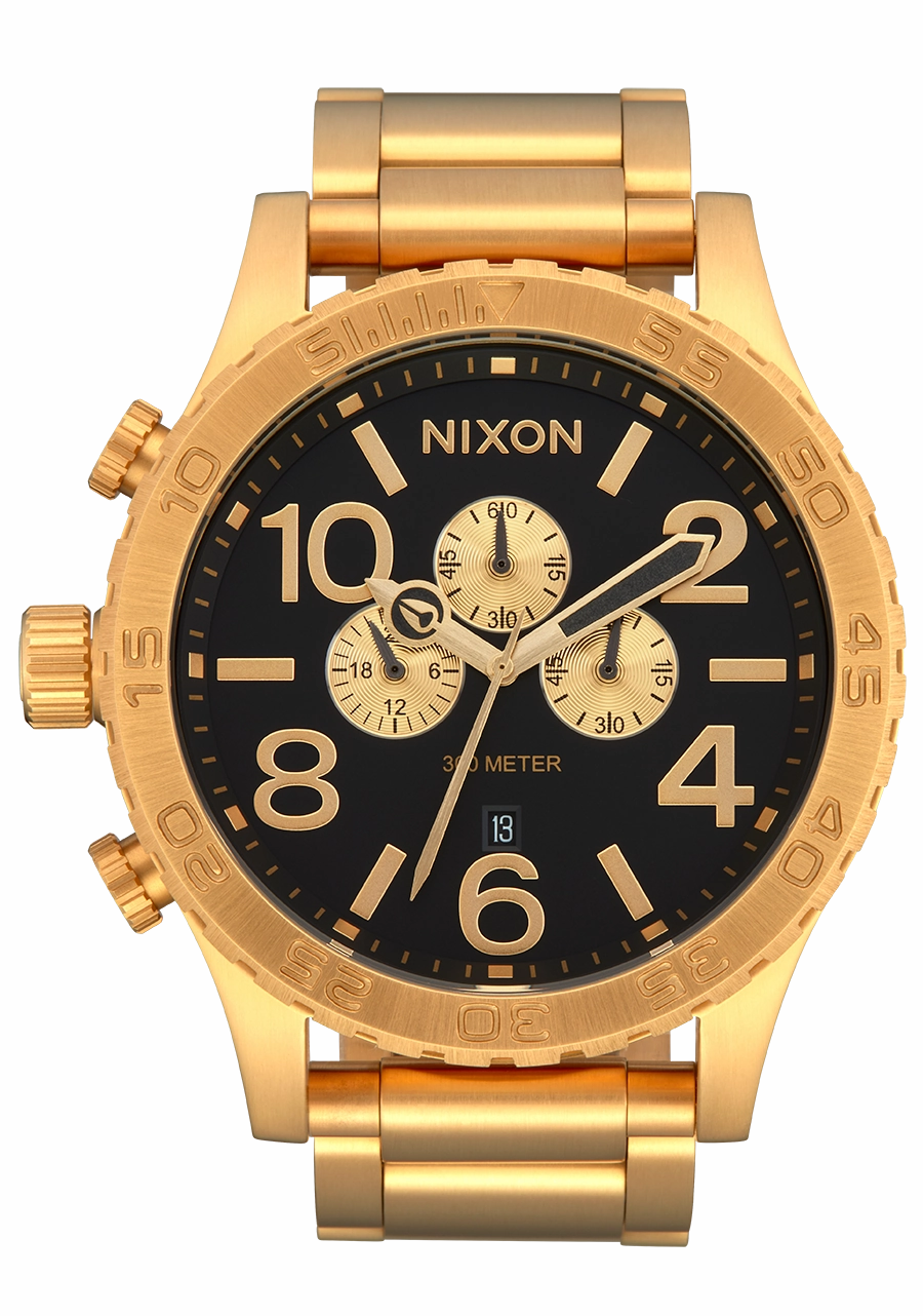 51-30 Chrono - All Gold / Black stainless-steel watches stainless steel watch bands stainless steel watches cheap