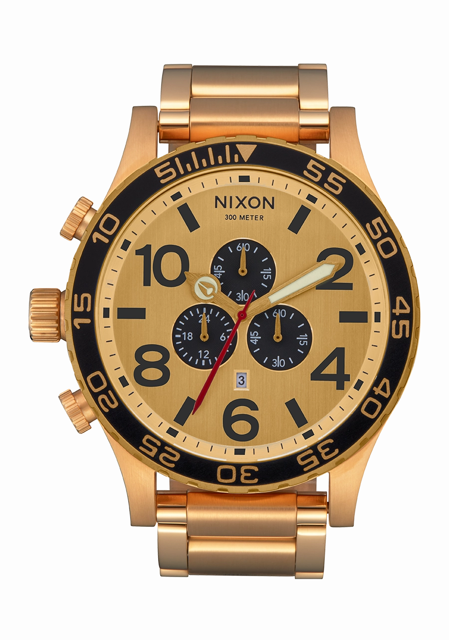 51-30 Chrono - All Gold / Gold / Black stainless-steel watches stainless steel watch bands stainless steel watches cheap