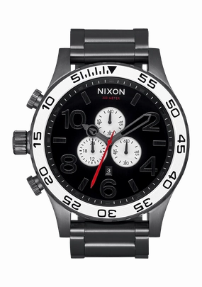 51-30 Chrono - Black / White / Gunmetal stainless-steel watches stainless steel watch bands stainless steel watches cheap