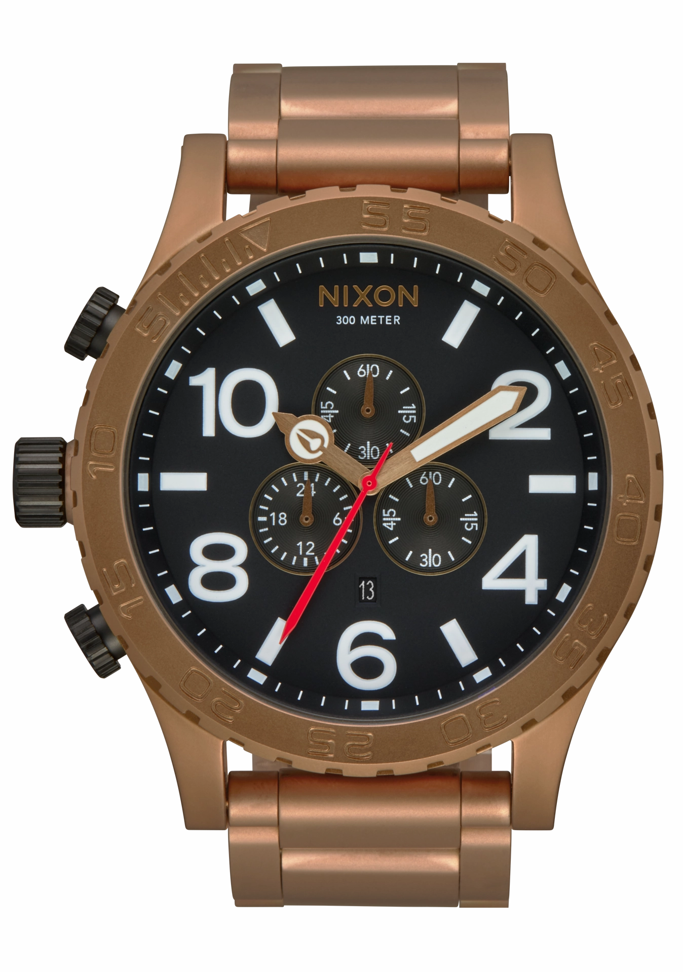 51-30 Chrono - Bronze / Black stainless-steel watches stainless steel watch bands stainless steel watches cheap