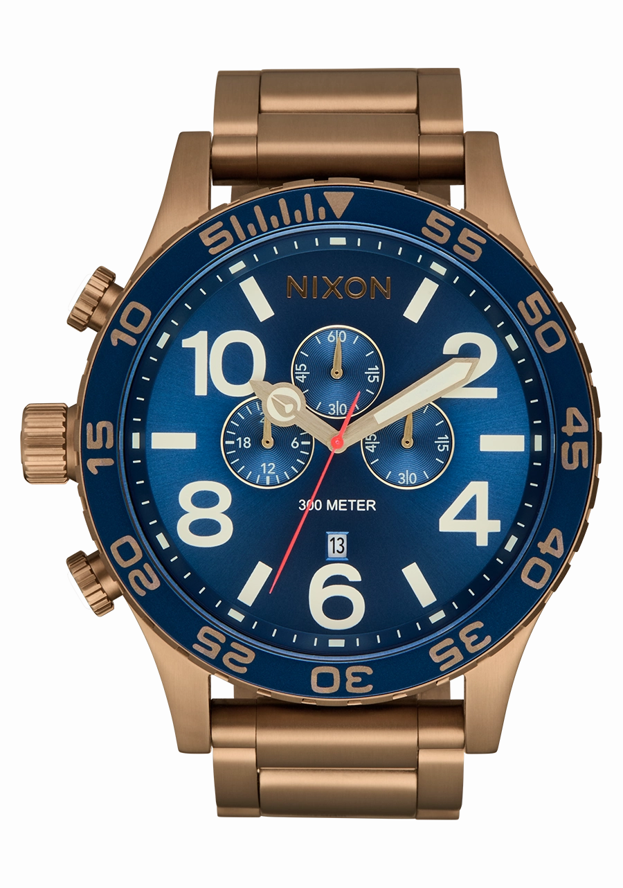 51-30 Chrono - Desert Gold / Arles Blue stainless-steel watches stainless steel watch bands stainless steel watches cheap
