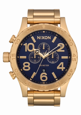 51-30 Chrono - Gold / Blue Sunray / Gold stainless-steel watches stainless steel watch bands stainless steel watches cheap