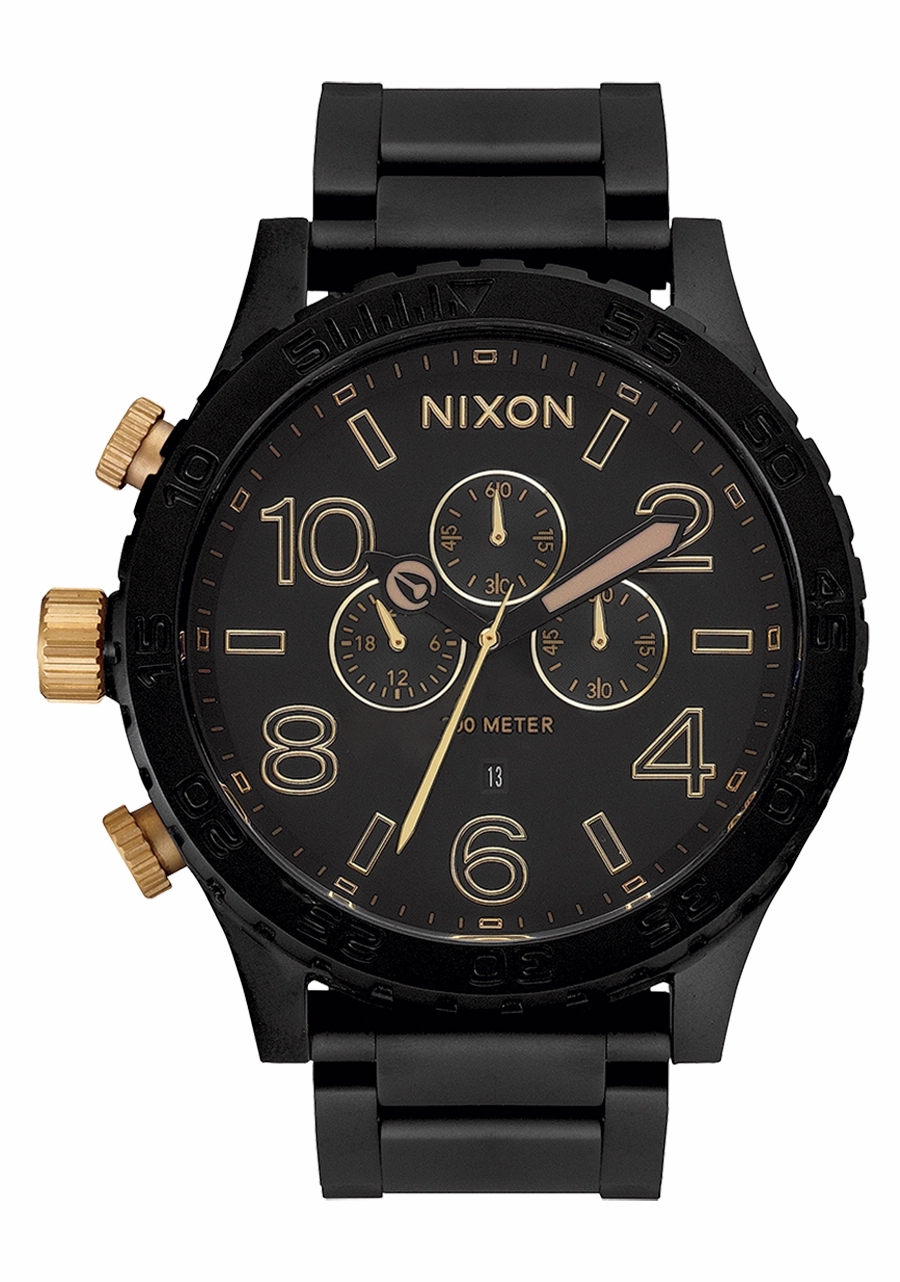 51-30 Chrono - Matte Black / Gold stainless-steel watches stainless steel watch bands stainless steel watches cheap