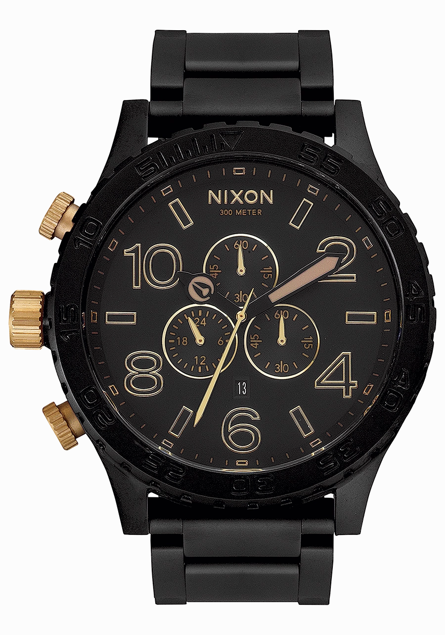 51-30 Chrono - Matte Black / Gold stainless-steel watches stainless steel watch bands stainless steel watches cheap