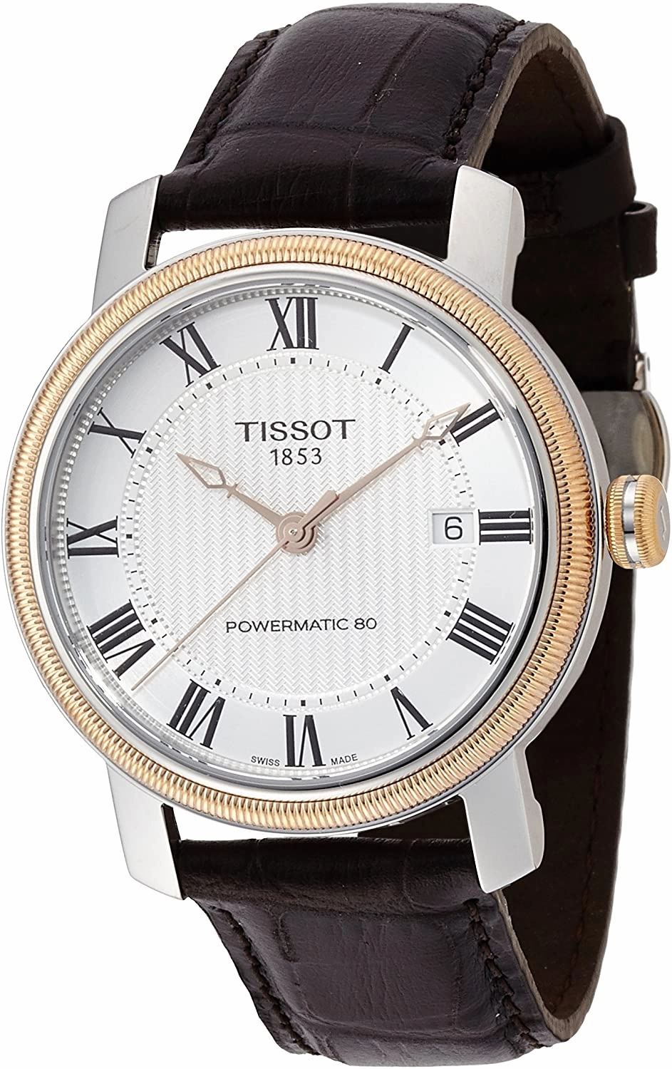    Bridgeport Powermatic 80 Brown Leather Men's Watch T0974072603300    affordable watches    limited edition watches luxury watches