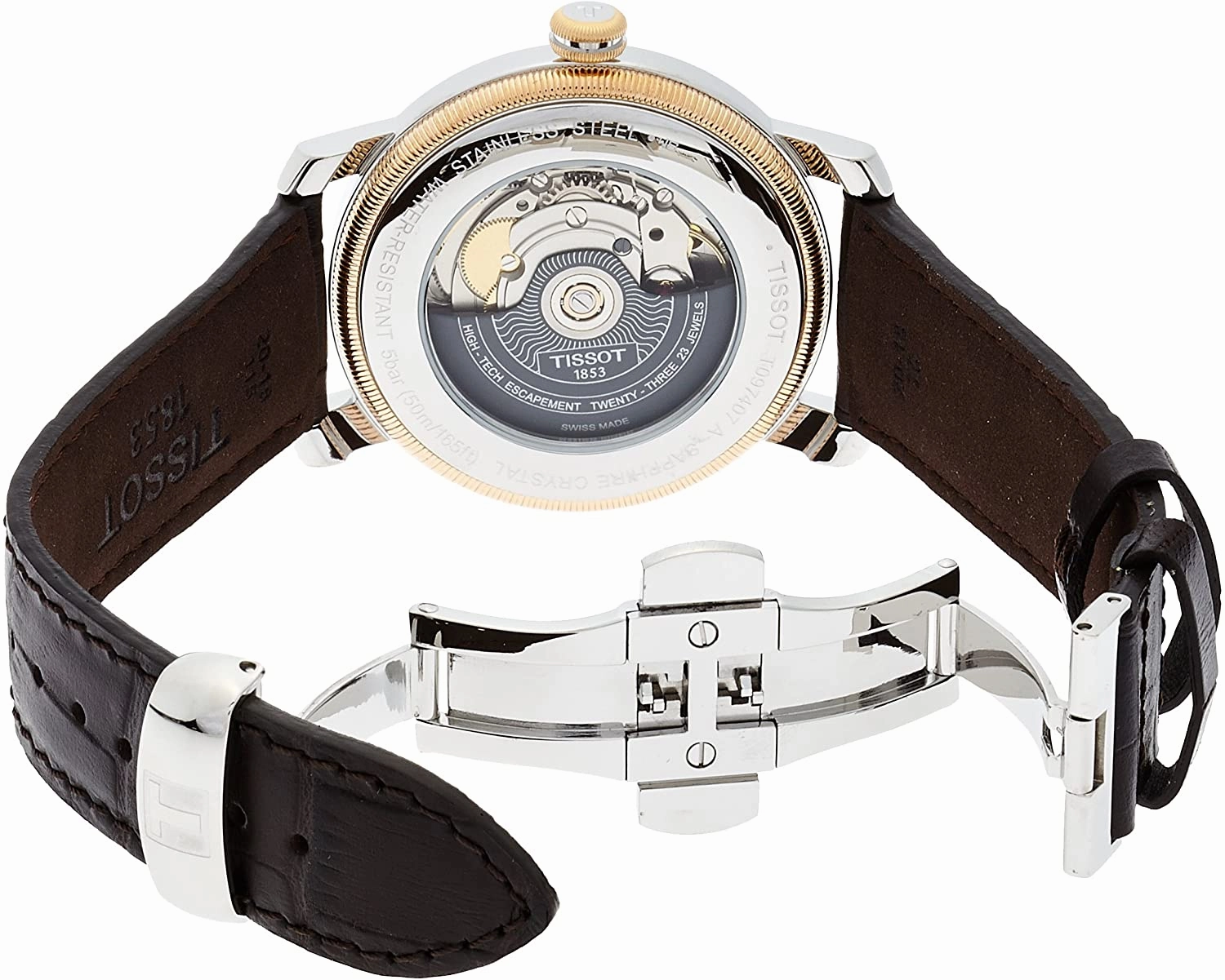    Bridgeport Powermatic 80 Brown Leather Men's Watch T0974072603300