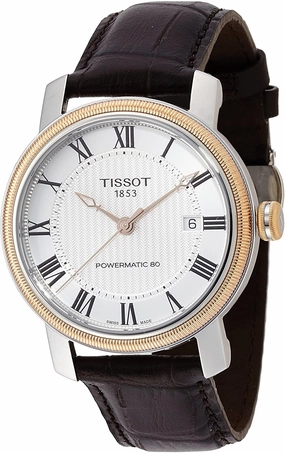    Bridgeport Powermatic 80 Brown Leather Men's Watch T0974072603300    affordable watches    limited edition watches luxury watches