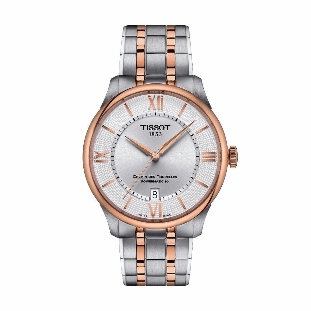    Chemin Des Tourelles Powermatic 80 Two-Tone Stainless Steel Strap Unisex Watch T1398072203800 timex watches for men,timex watches for women