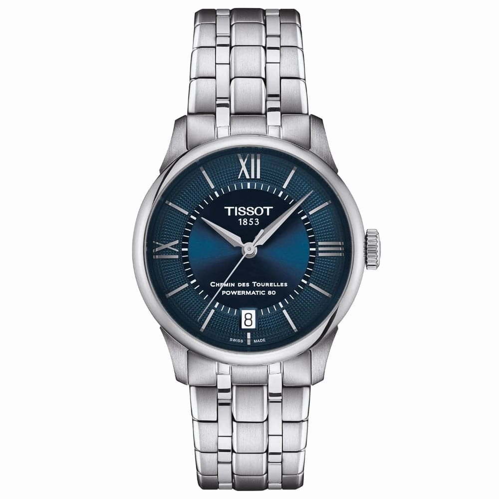    Chemin Des Tourelles Powermatic Silver Stainless Steel Strap Men Watch T1392071104800 timex watches for men,timex watches for women