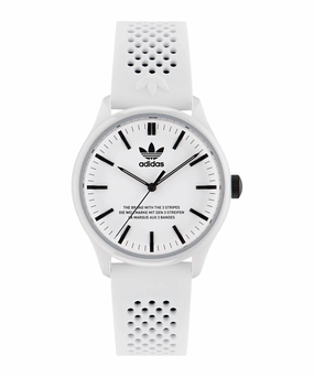    Code One 40mm White Dial White Silicone Strap Watch AOSY23030 