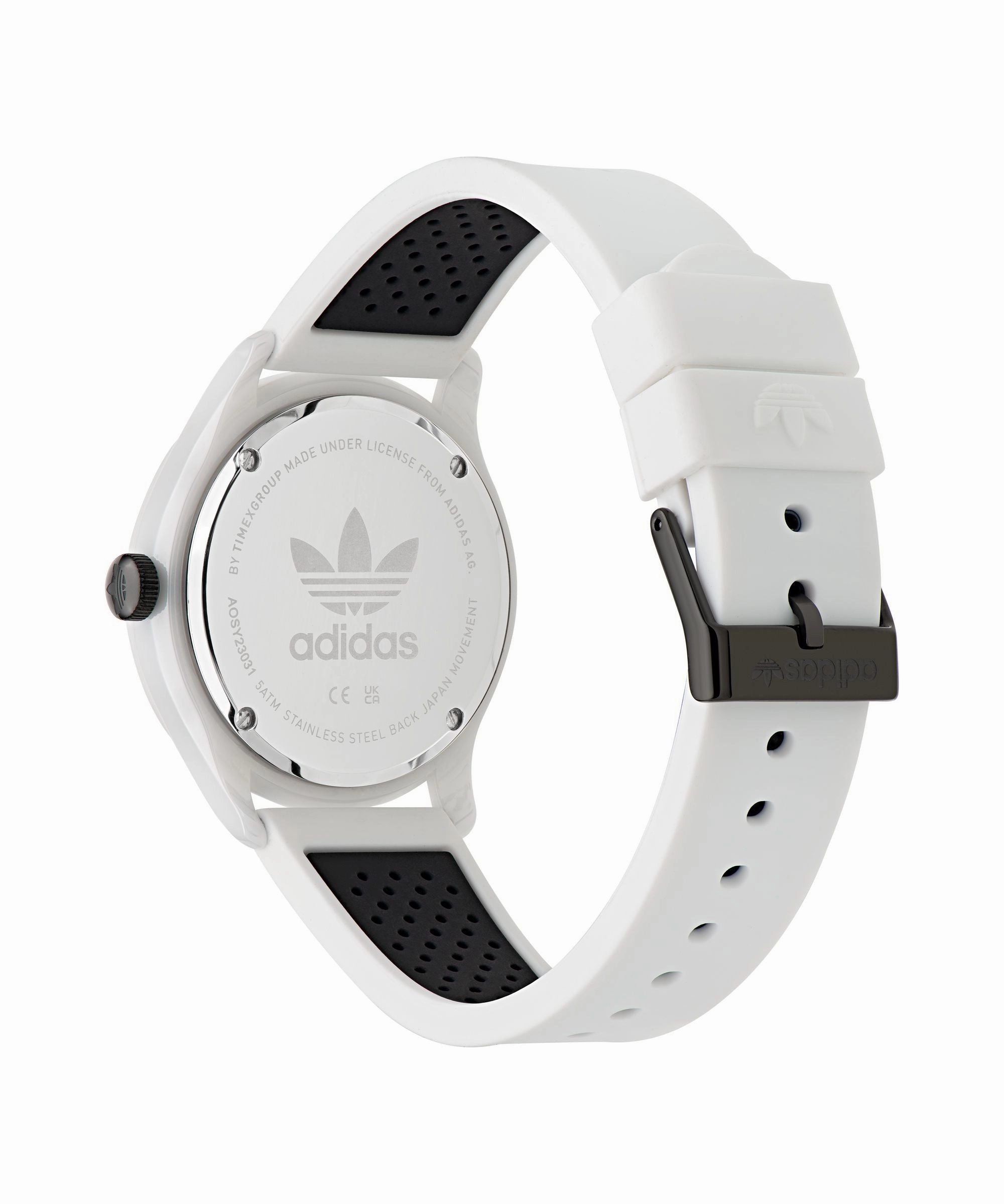    Code One 40mm White Dial White Silicone Strap Watch AOSY23030