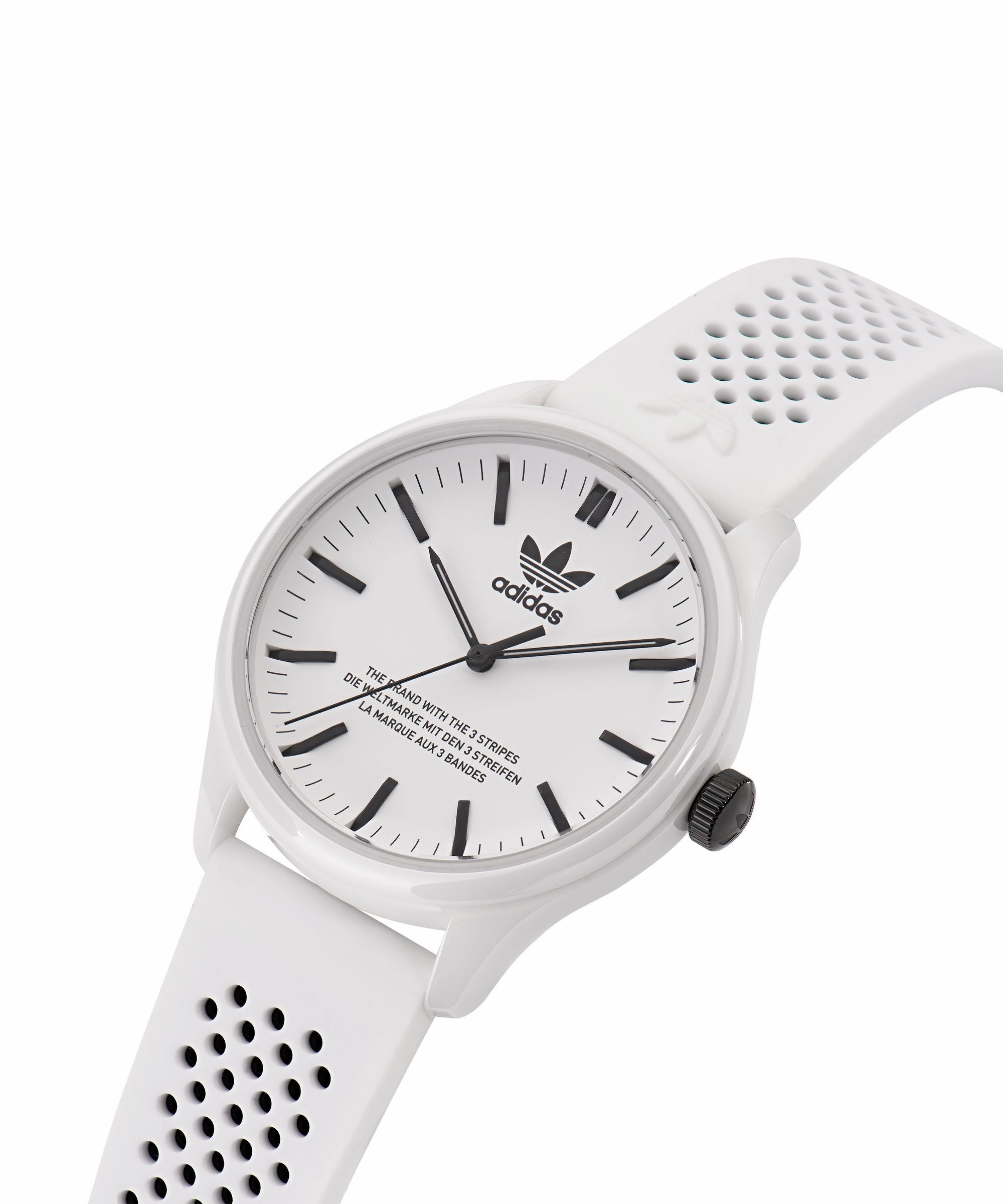    Code One 40mm White Dial White Silicone Strap Watch AOSY23030