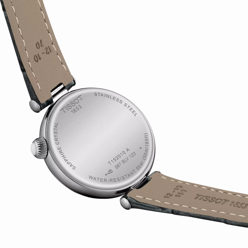    DESIR BLACK DIAL BLACK SLIM LEATHER STRAP WATCH T1520101603800