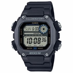    Digital Sports Grey Dial Black Resin Band Watch DW291HX-1A 