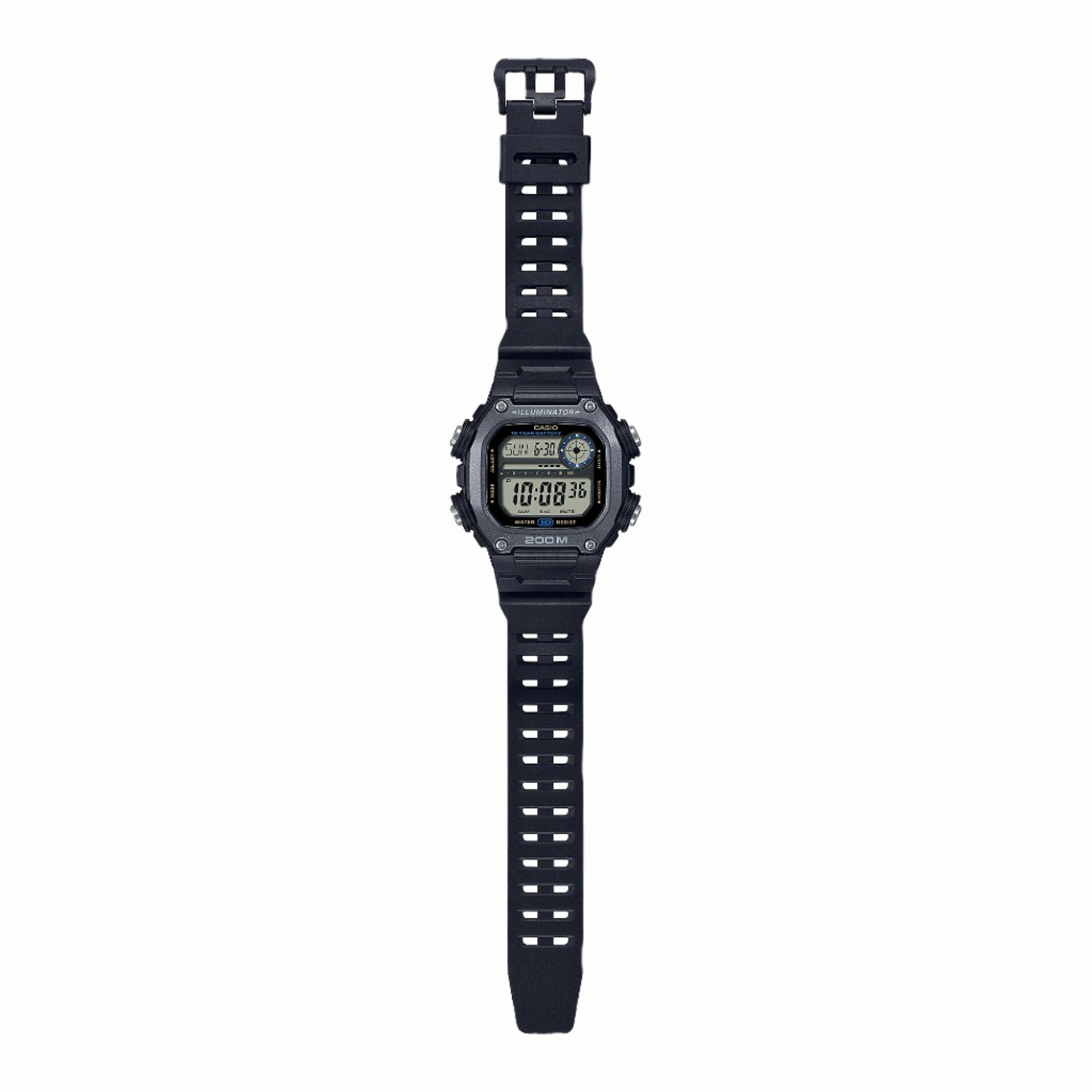    Digital Sports Grey Dial Black Resin Band Watch DW291HX-1A