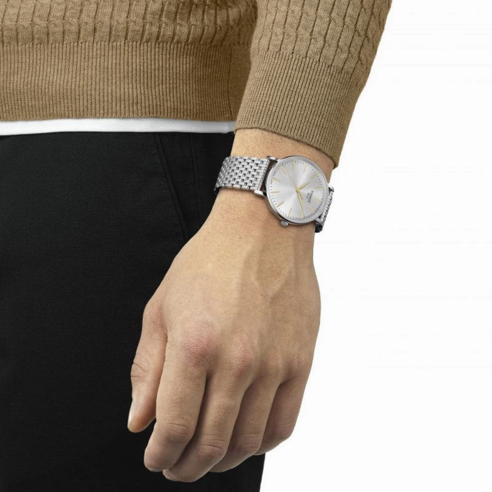    Every Time Silver Dial Stainless Steel Strap Men Watch T1434101101101