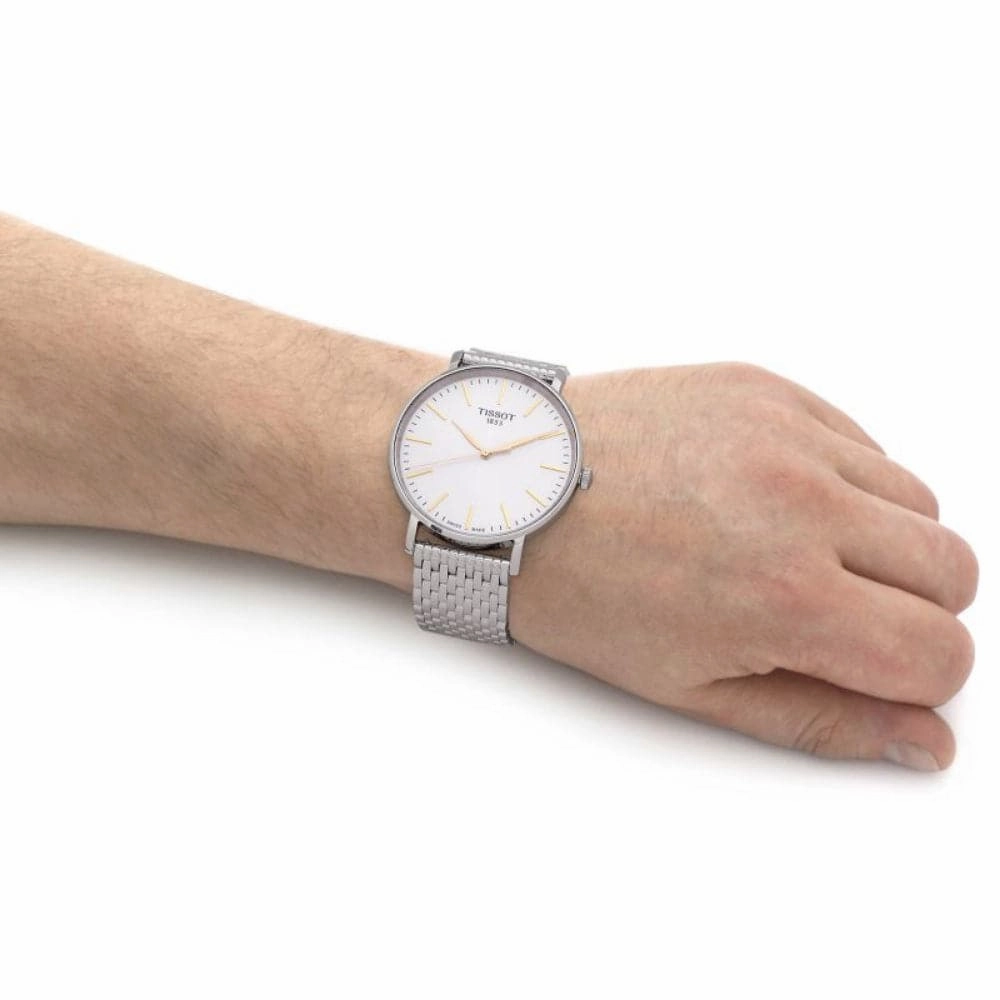    Every Time Silver Dial Stainless Steel Strap Men Watch T1434101101101