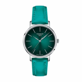    Everytime Turquoise Leather Strap Women Watch T1432101709100 timex watches for men,timex watches for women