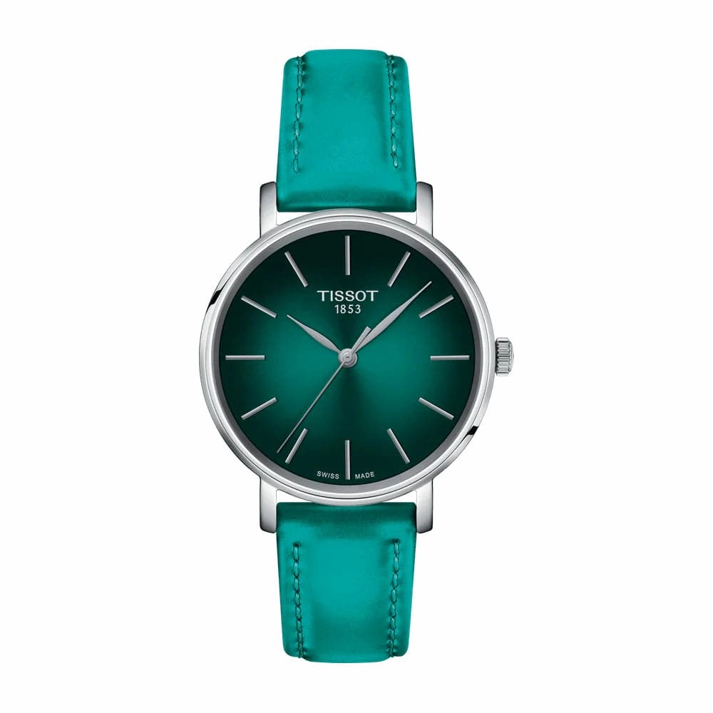    Everytime Turquoise Leather Strap Women Watch T1432101709100 timex watches for men,timex watches for women