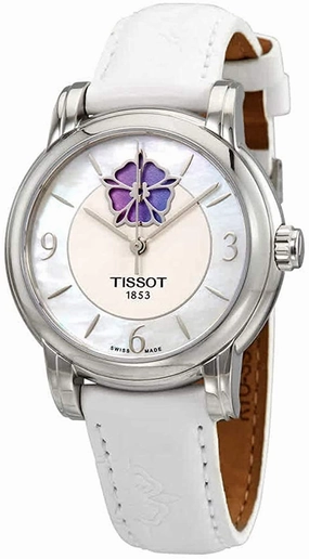    Lady Heart Flower Automatic White Mother of Pearl Dial Ladies Watch T0502071711705    affordable watches    limited edition watches luxury watches