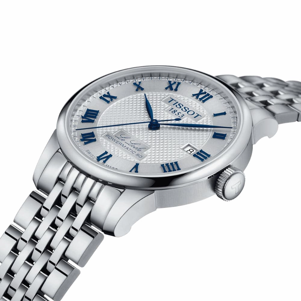    Le Locle Powermatic Stainless Steel & Leather Strap Men Watch T0064071103303