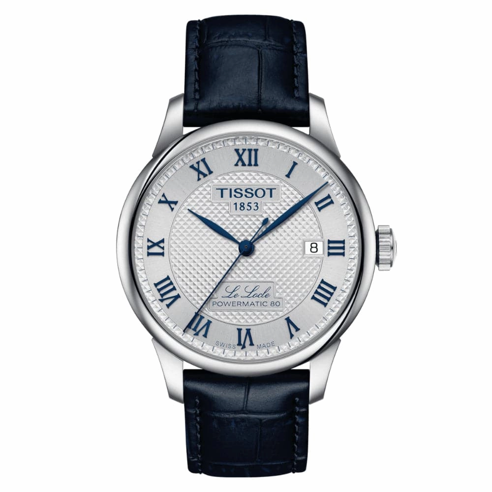    Le Locle Powermatic Stainless Steel & Leather Strap Men Watch T0064071103303