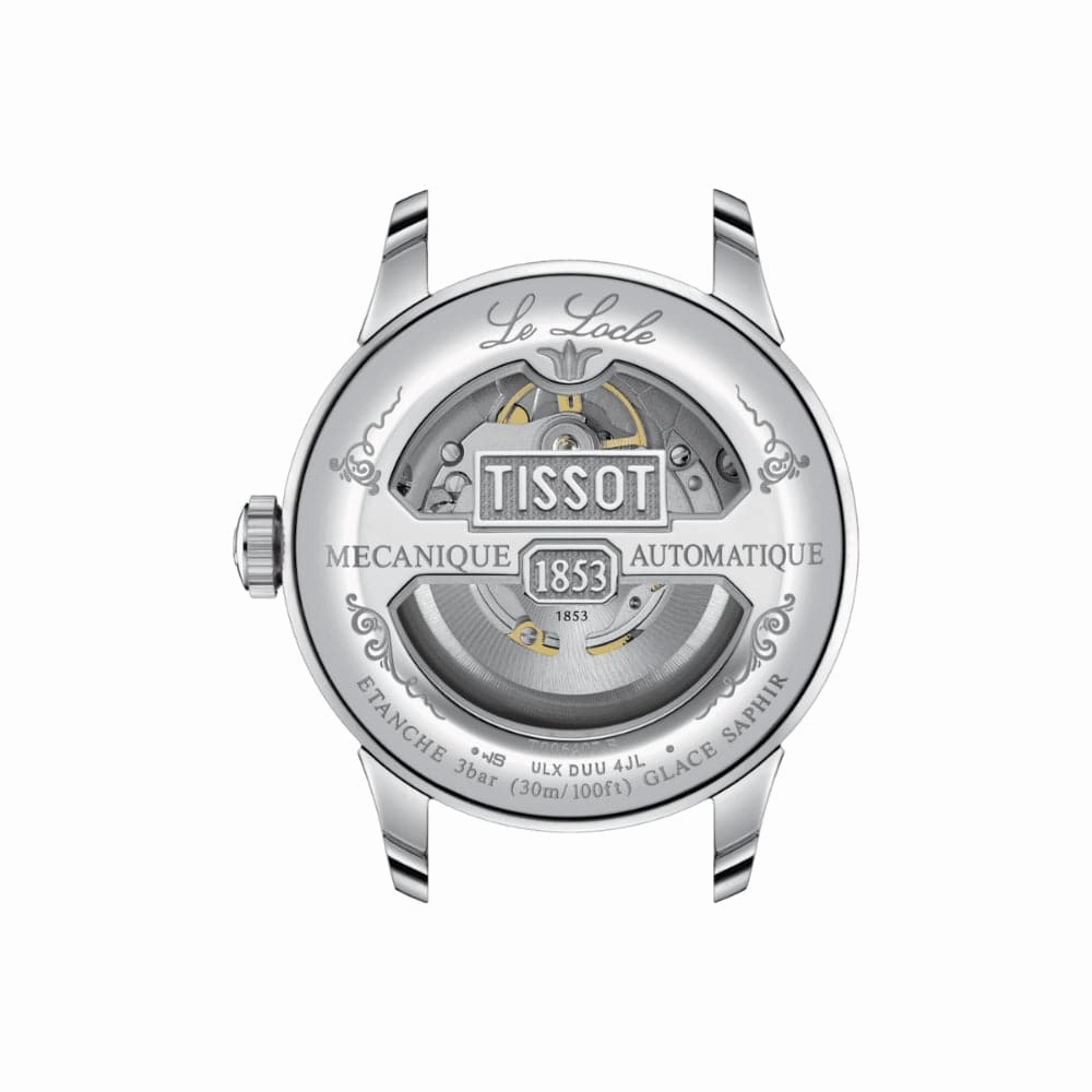    Le Locle Powermatic Stainless Steel & Leather Strap Men Watch T0064071103303