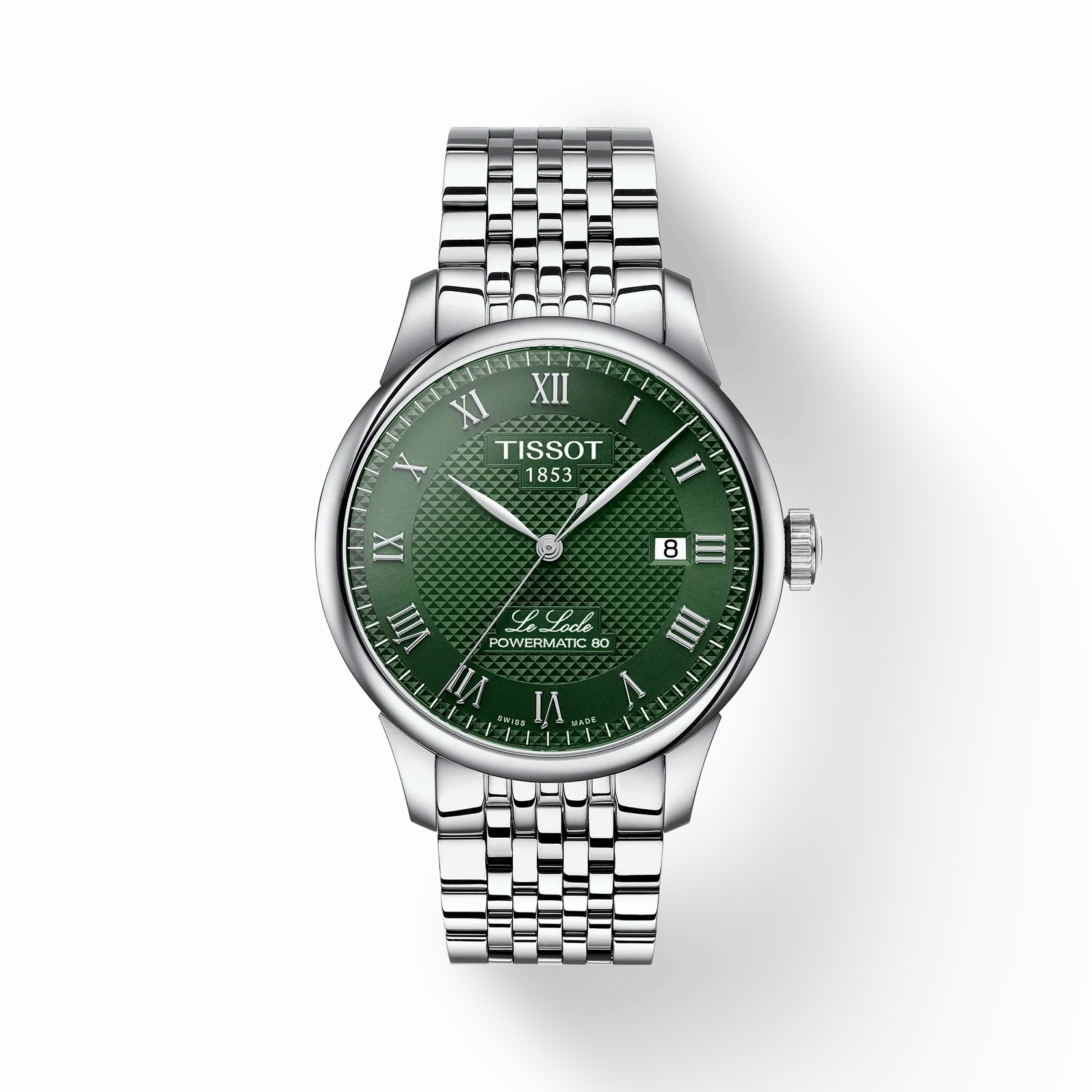    LE LOCLE POWERMATIC T0064071109300 39mm GREEN DIAL AUTOMATIC WATCH timex watches for men,timex watches for women
