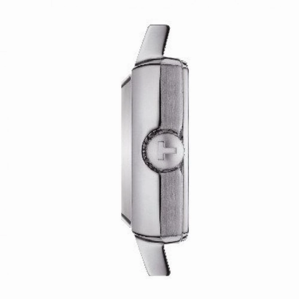    Lovely Square Blue Dial Silver Stainless Steel Strap Women Watch T0581091104101