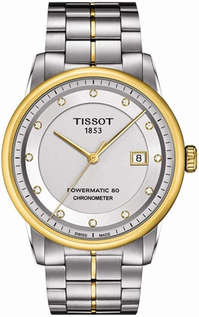   Luxury Automatic Diamond Silver Dial Two-Tone Stainless Steel Mens Watch T0864082203600    affordable watches    limited edition watches luxury watches