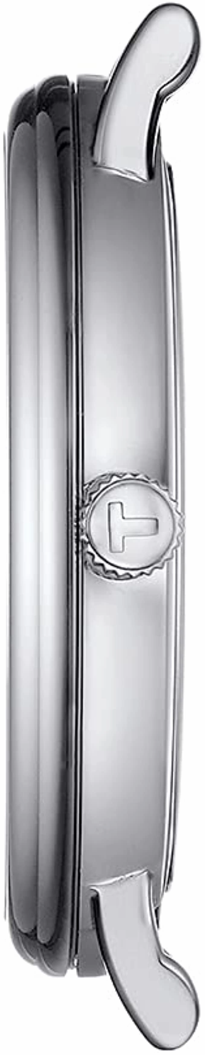    Men's Carson Moonphase 316L Stainless Steel case Swiss Quartz Watch Strap, Gray, 20 (Model: T1224231103300)