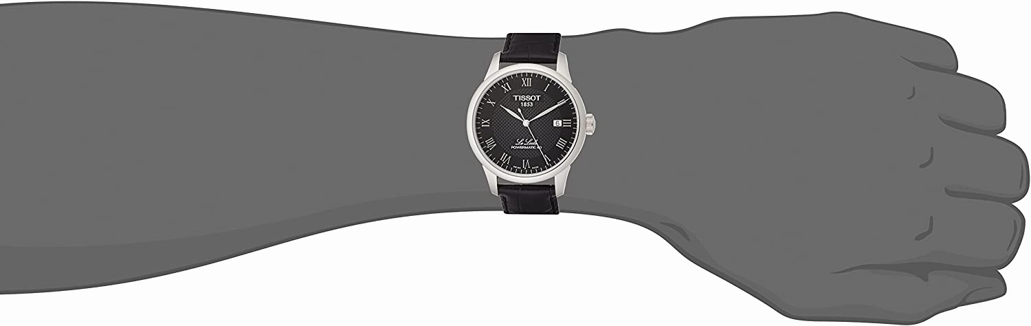   Men's Le Locle Stainless Steel Dress Watch Black T0064071605300