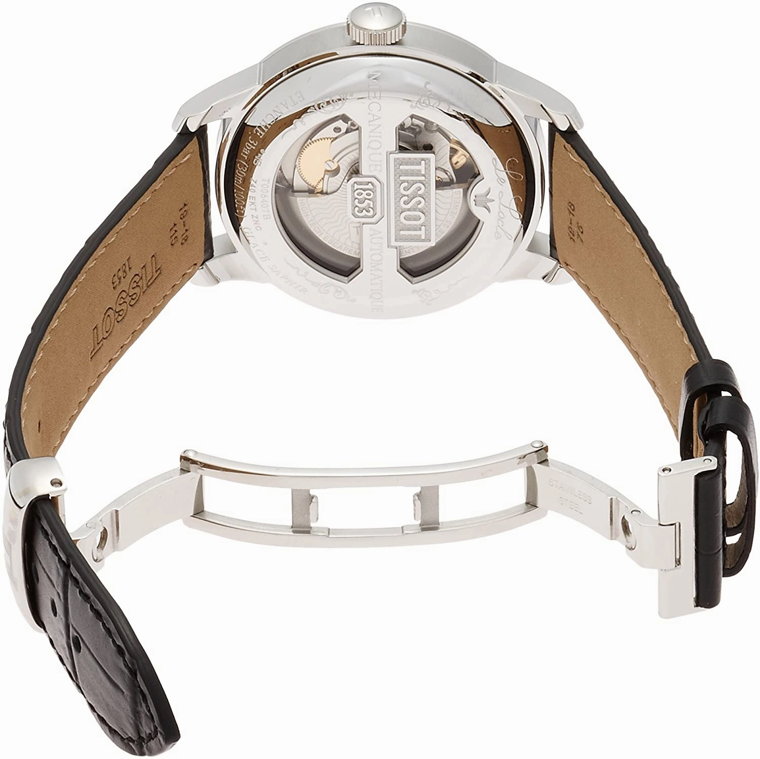    Men's Le Locle Stainless Steel Dress Watch Black T0064071605300
