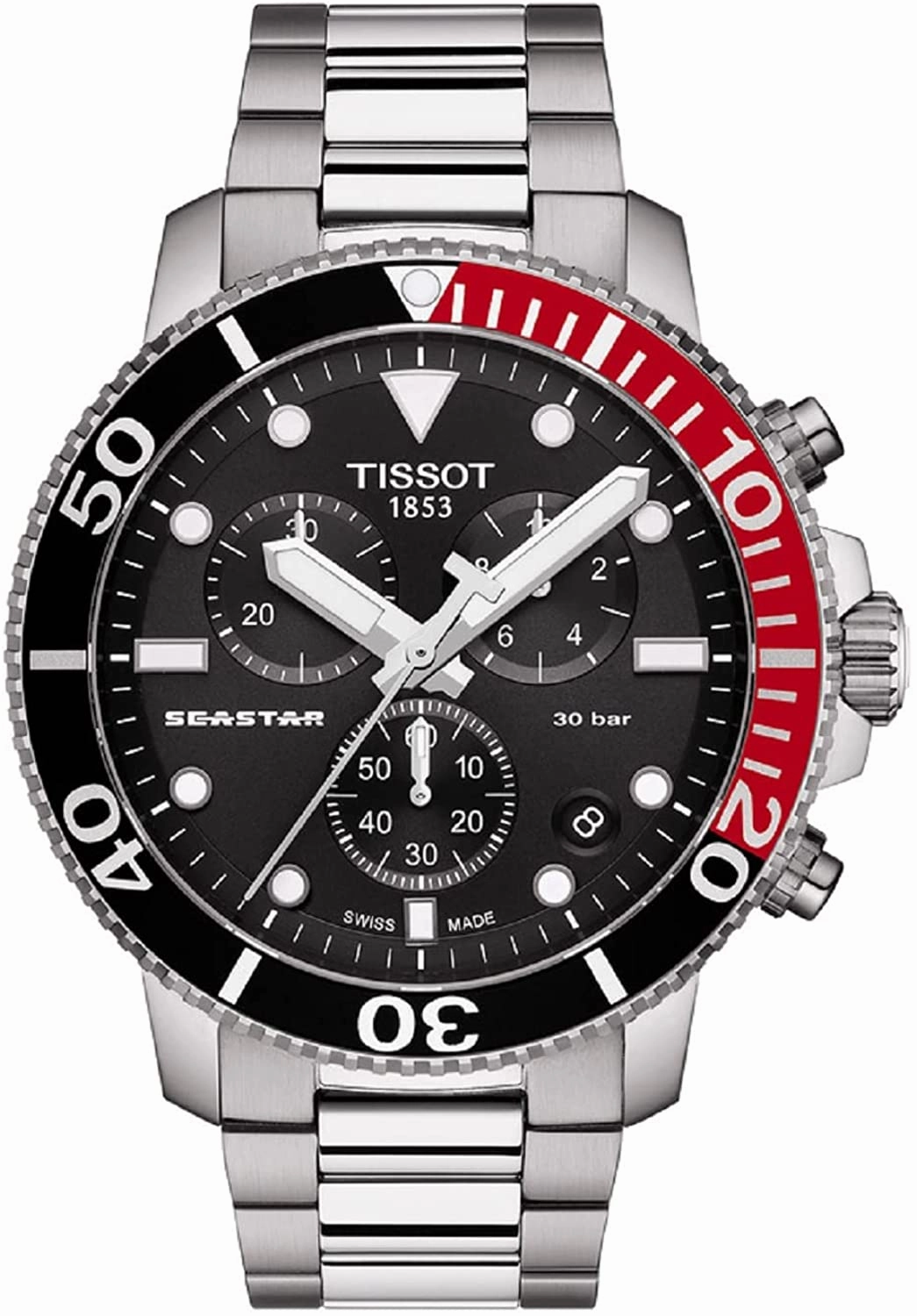    Men's Seastar 660/1000 316L Stainless Steel case Swiss Quartz Strap, Grey, 22 Casual Watch (Model: T1204171105101)    affordable watches    limited edition watches luxury watches