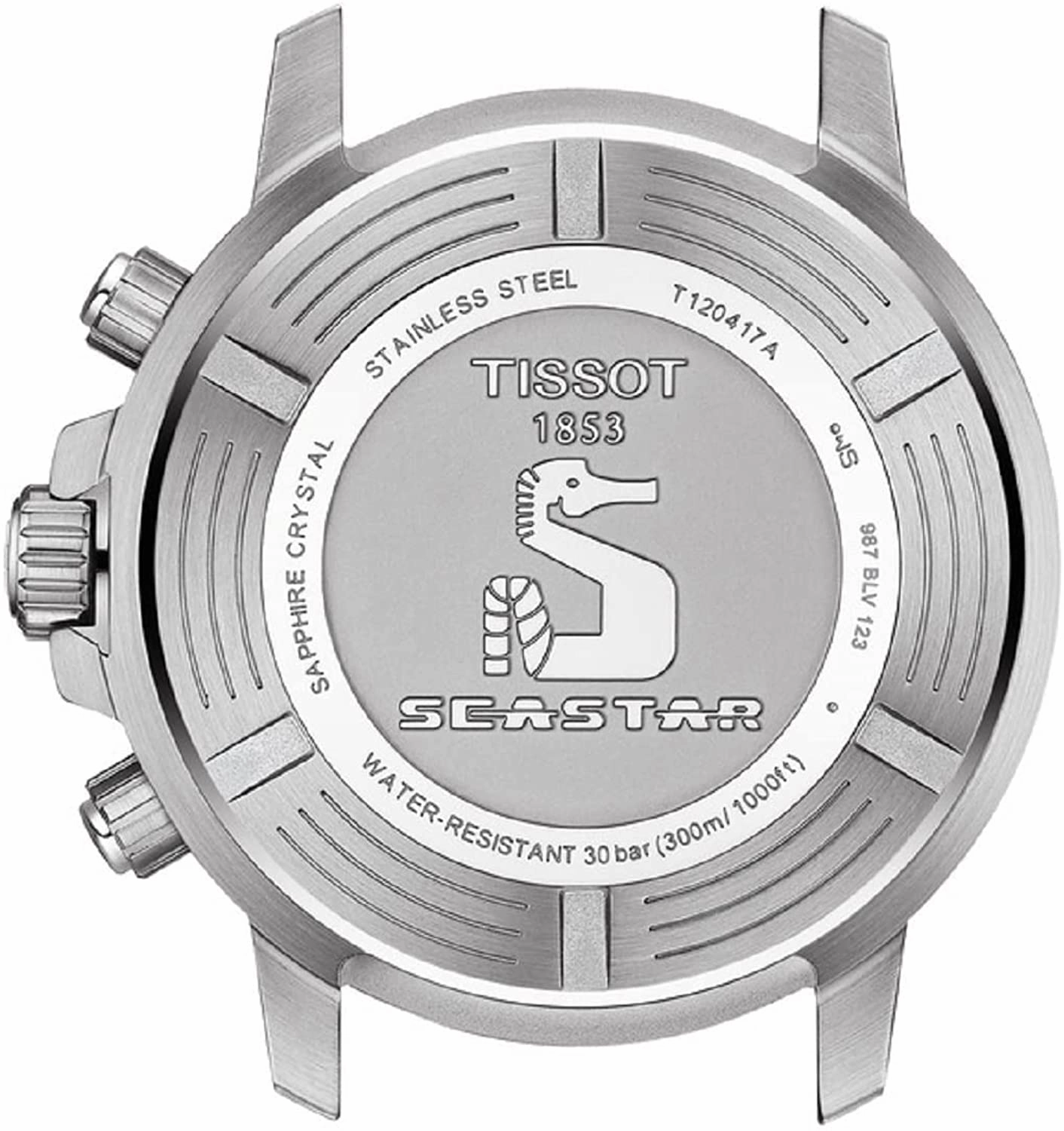    Men's Seastar 660/1000 316L Stainless Steel case Swiss Quartz Strap, Grey, 22 Casual Watch (Model: T1204171105101)