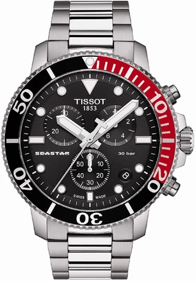    Men's Seastar 660/1000 316L Stainless Steel case Swiss Quartz Strap, Grey, 22 Casual Watch (Model: T1204171105101)    affordable watches    limited edition watches luxury watches
