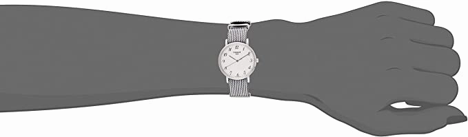    Men's Stainless Steel Quartz Watch with Stainless-Steel Strap, Two Tone, 18 (Model: T1094101803200)