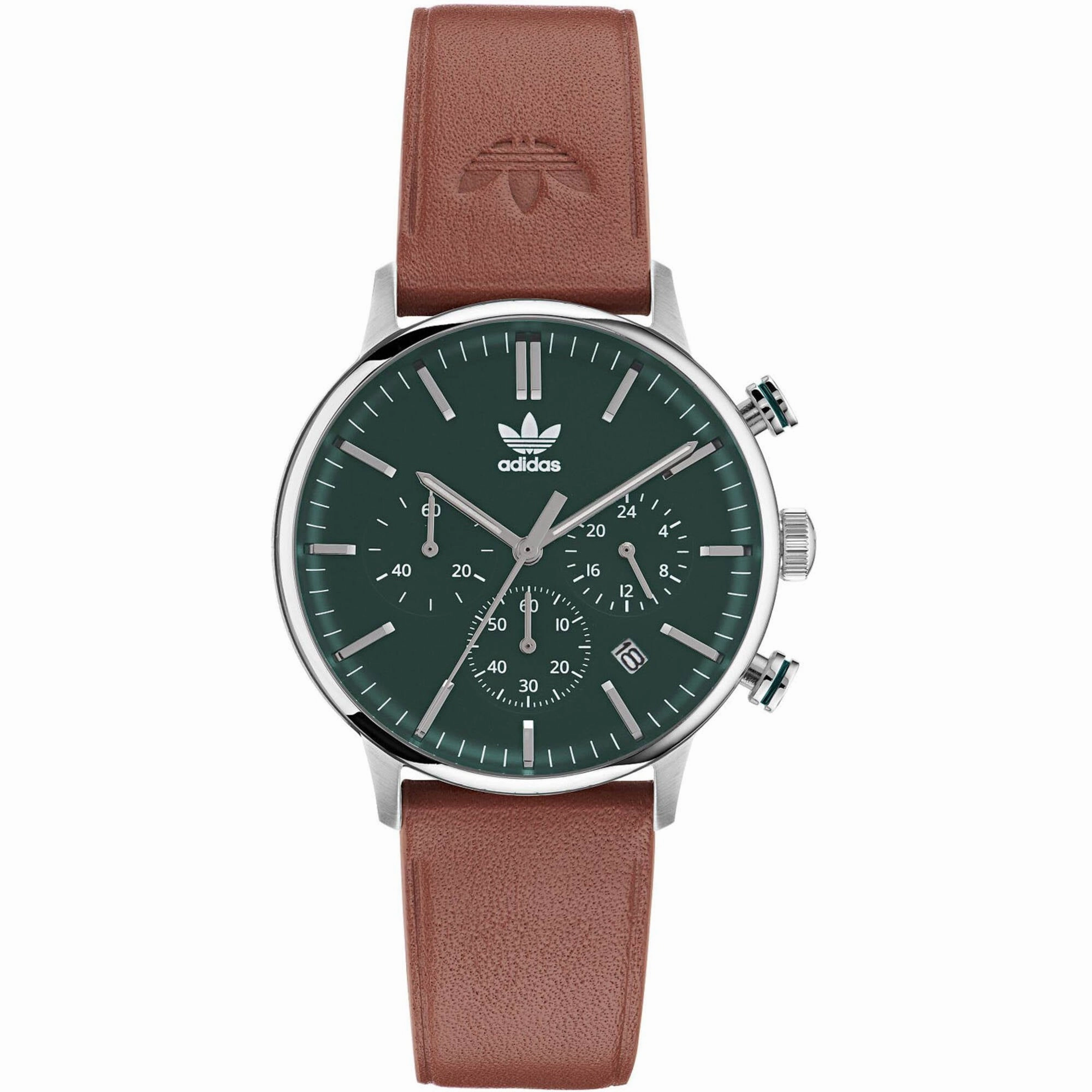    Men's Watch - Originals Chrono Green Dial Brown Leather Strap | AOSY22531 