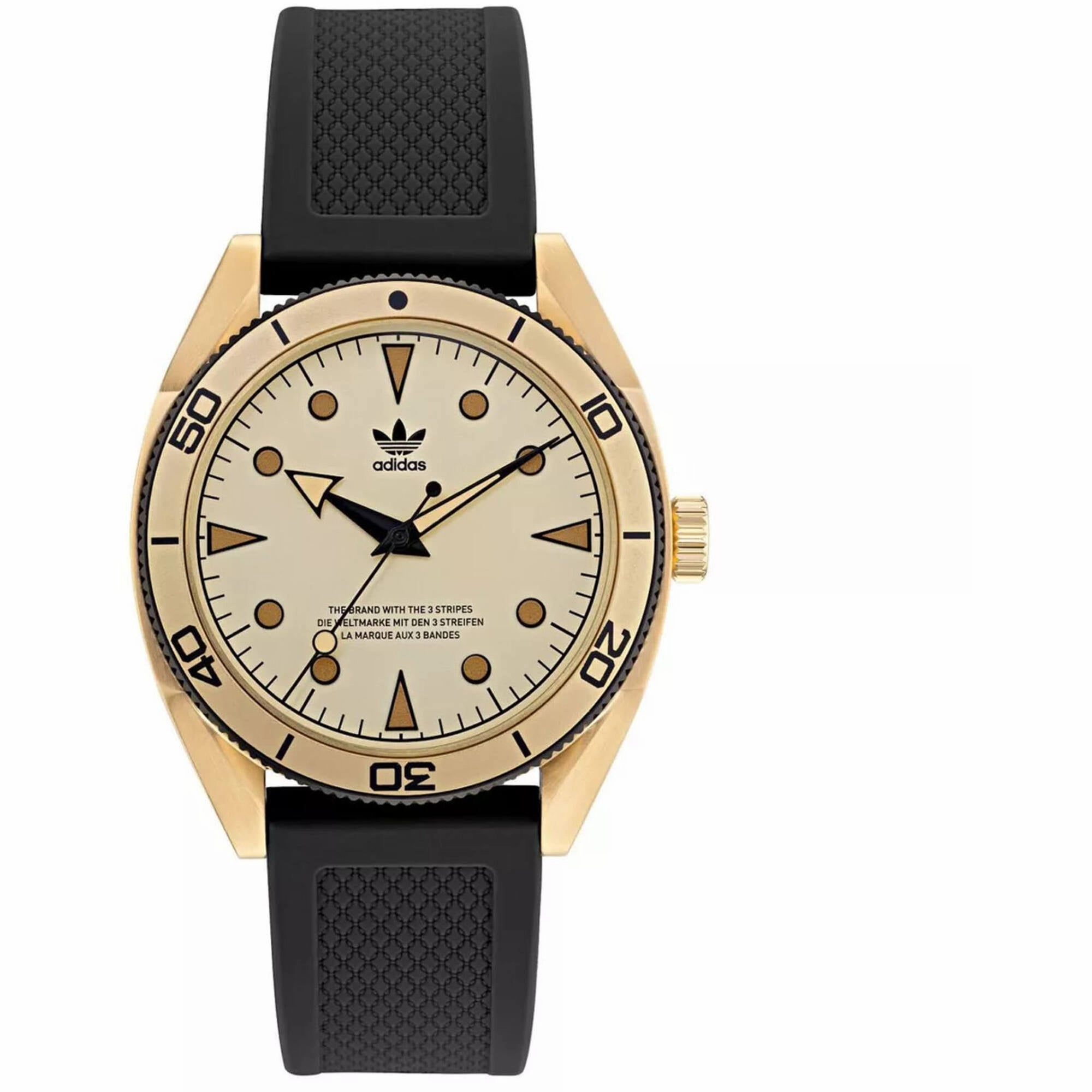    Men's Watch - Originals Quartz Cream Gold Dial Black Rubber Strap | AOFH22002 