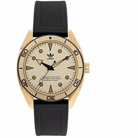    Men's Watch - Originals Quartz Cream Gold Dial Black Rubber Strap | AOFH22002 