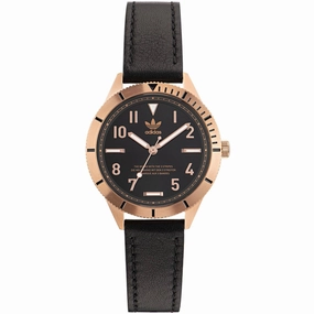    Men's Watch - Originals Quartz Rose Gold Case Black Leather Strap | AOFH22507 