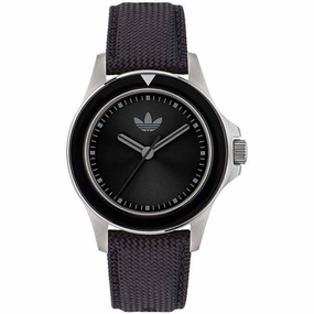    Men's Watch - Originals Quartz Silver Tone Case Black Fabric Strap | AOFH23016 