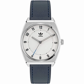    Men's Watch - Originals Quartz White Dial Navy Blue Leather Strap | AOSY22030 men's watches best men's watches under $500 affordable men's watches men watches classic