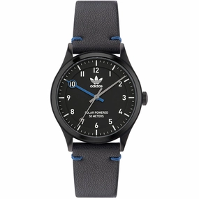    Men's Watch - Originals Solar Powered Black Genuine Leather Strap | AOST23046 