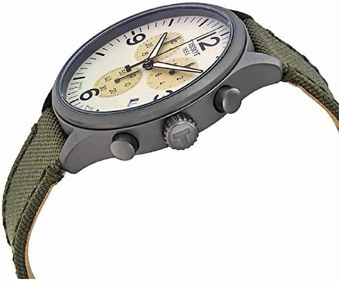    mens    Chrono XL Stainless Steel Casual Watch Kaki T1166173726700