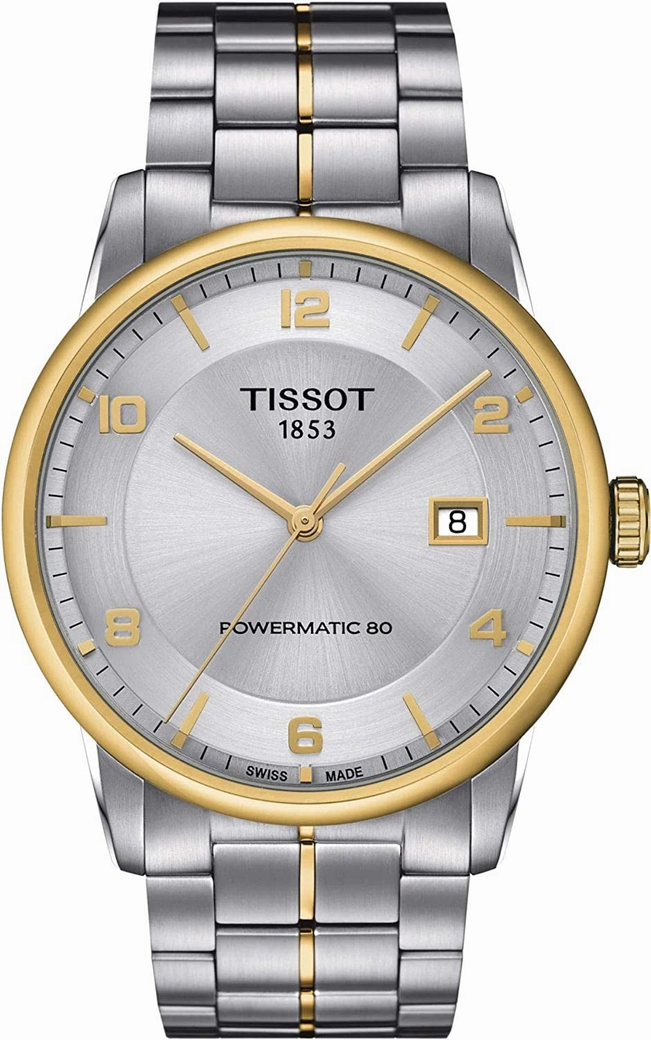    Mens Luxury Stainless Steel Dress Watch Yellow Gold 1N14,Grey T0864072203700    affordable watches    limited edition watches luxury watches