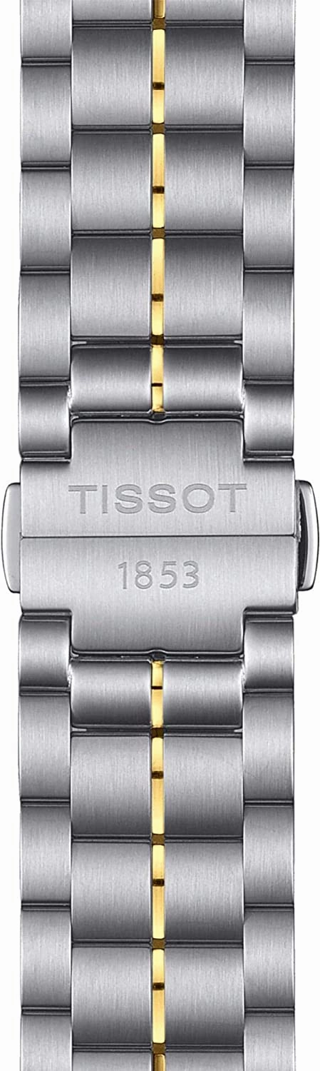    Mens Luxury Stainless Steel Dress Watch Yellow Gold 1N14,Grey T0864072203700
